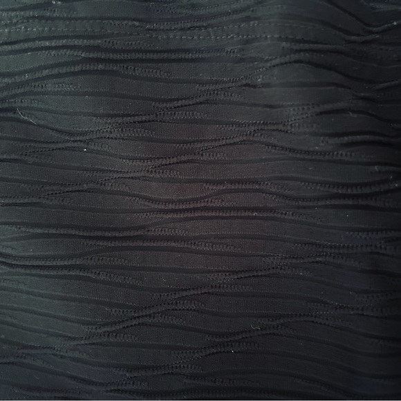 Jones New York Top Black Scoop Neck Wavy Line Texture Fully Lined Plus size 2X - Picture 14 of 15